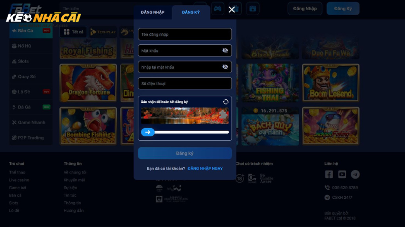Hướng dẫn đăng ký tài khoản Fabet